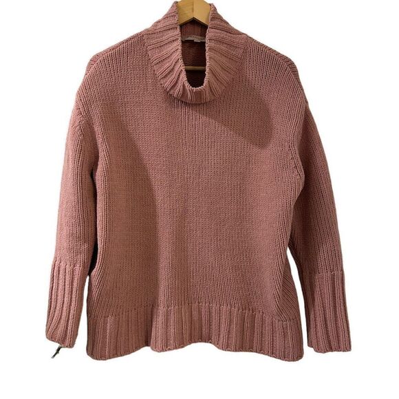 Philosophy Chunky Sweater Women's Size Medium Muave Pink Cowl Neck - Picture 1 of 7
